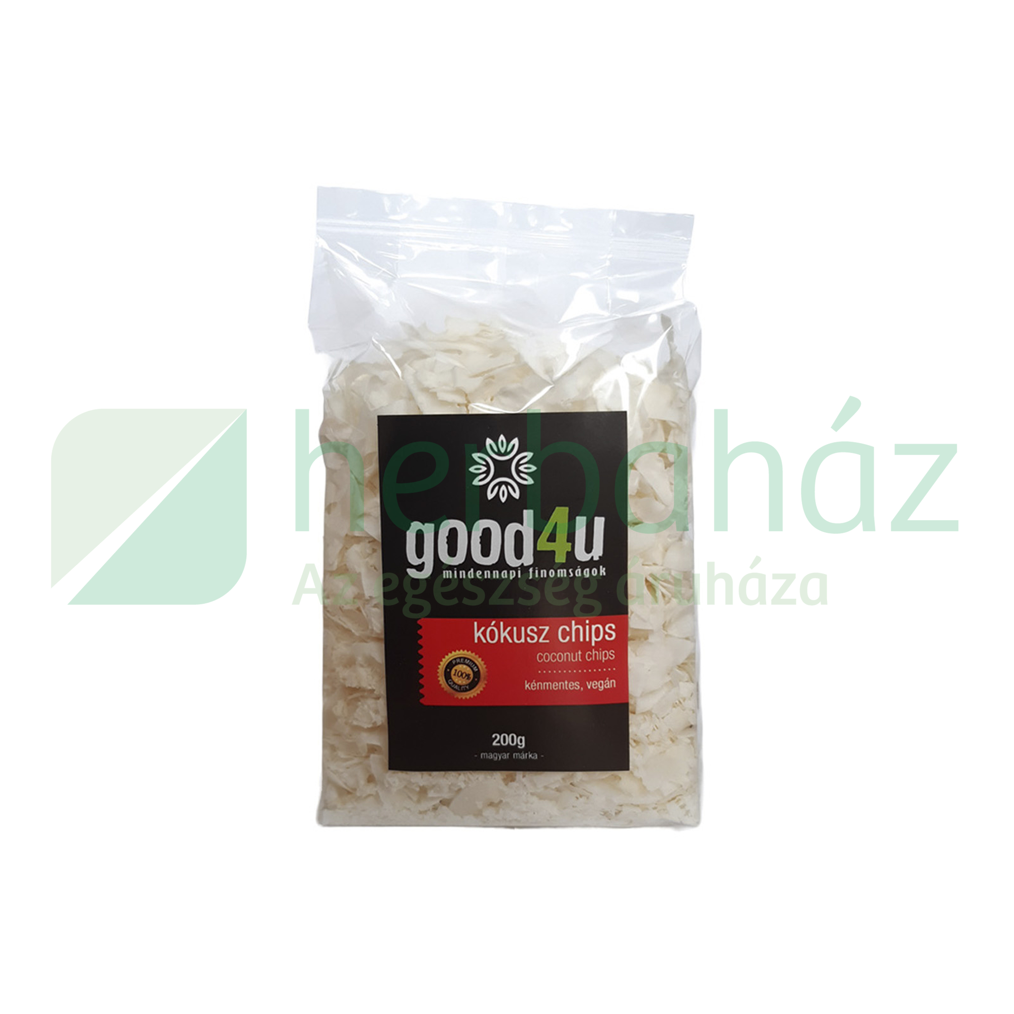 VEGAN GOOD4U MINDENNAPI FINOMSÁGOK KÓKUSZ CHIPS (KÉNMENTES) 200G