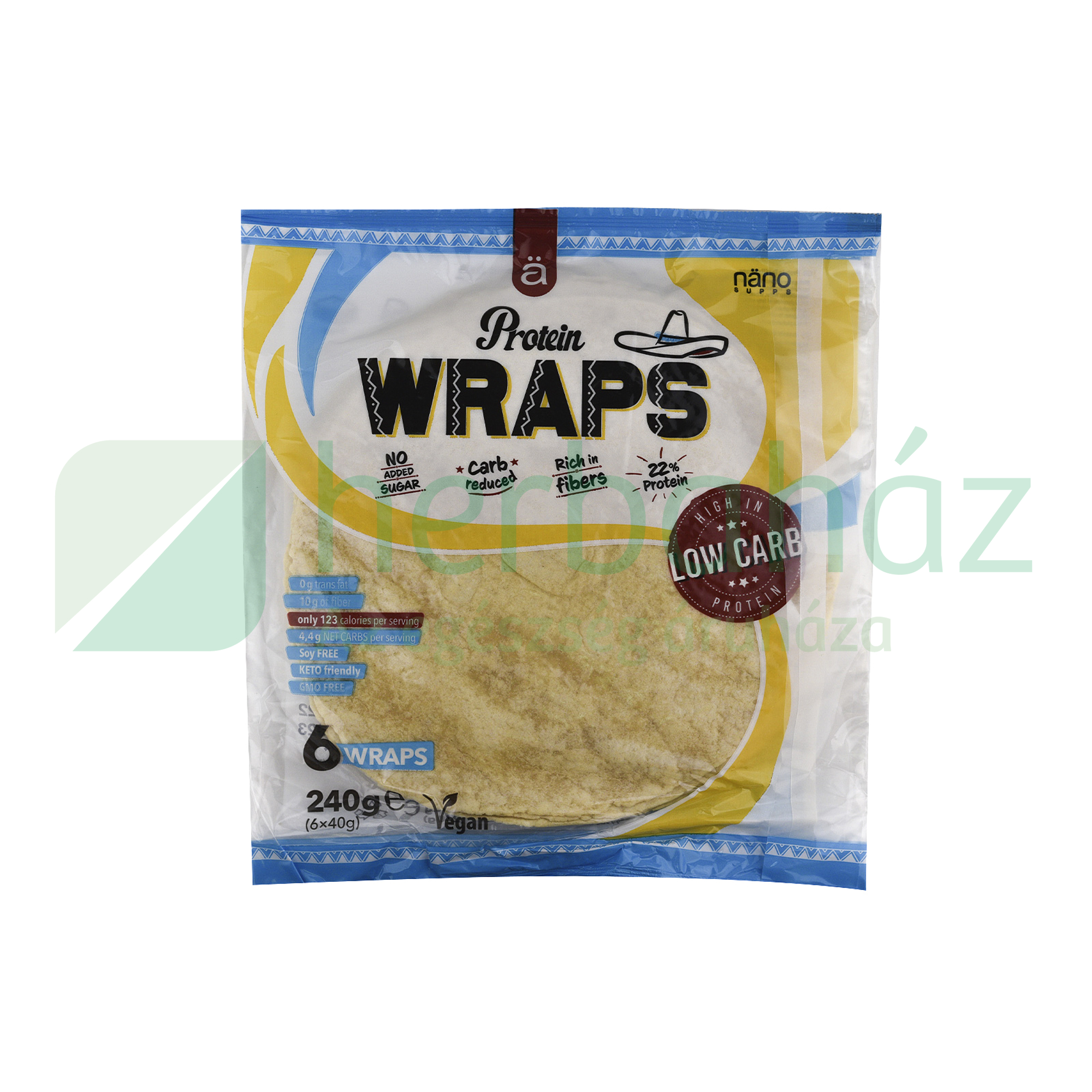 VEGAN NANOSUPPS PROTEIN TORTILLA WRAPS 240G