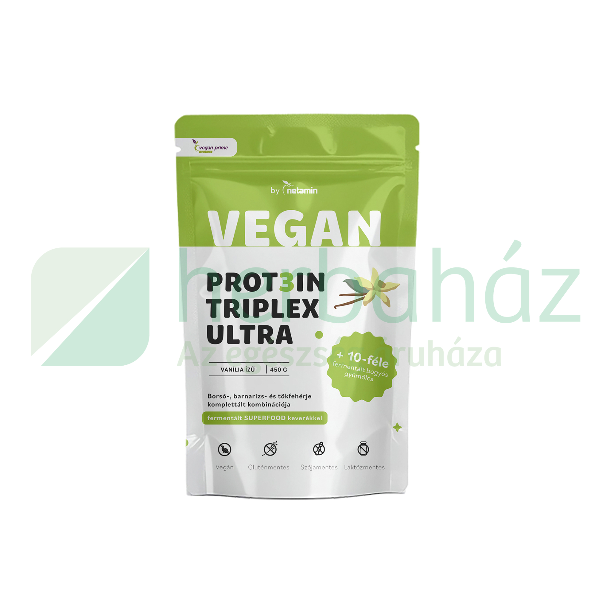 VEGAN PROT3IN TRIPLEX ULTRA NÖVÉNYI FEHÉRJEPOR CSOKOLÁDÉ 450G