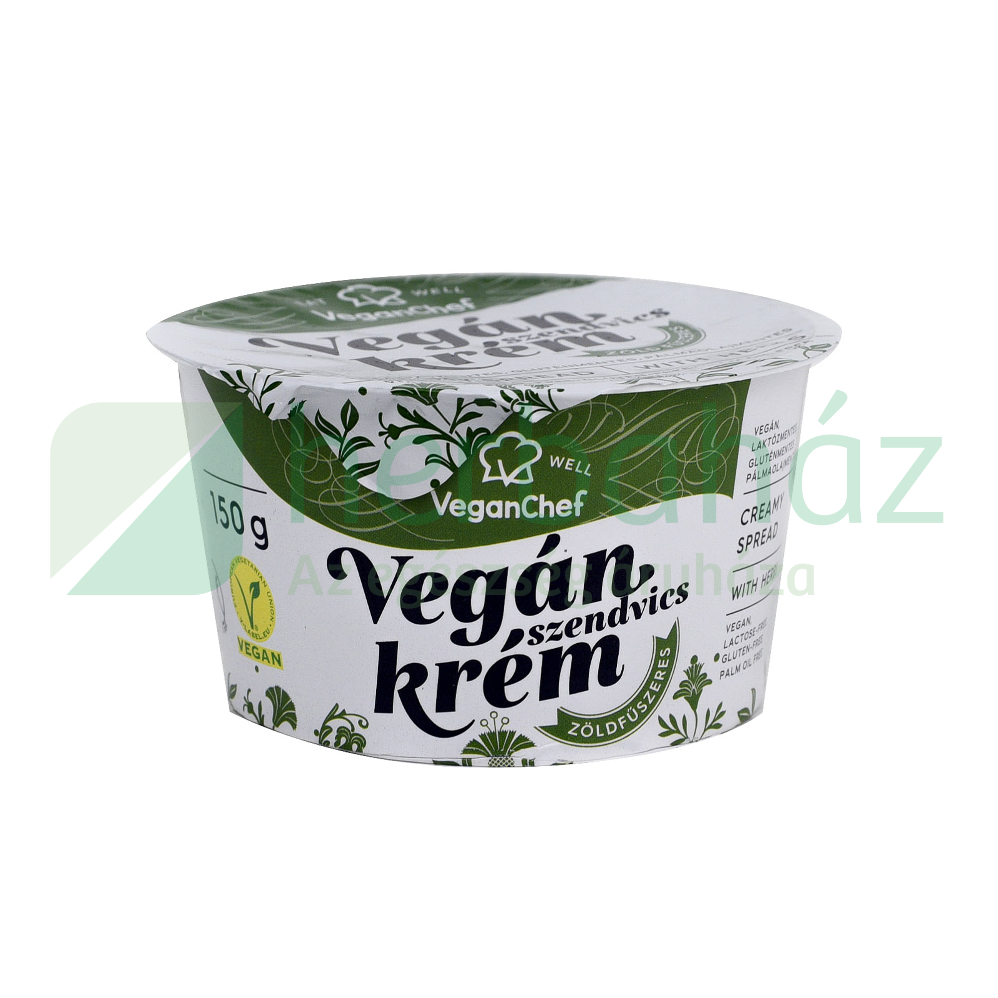 VEGANCHEF KENHETŐ NÖVÉNYI KRÉM ZÖLDFŰSZERES 150G [H]