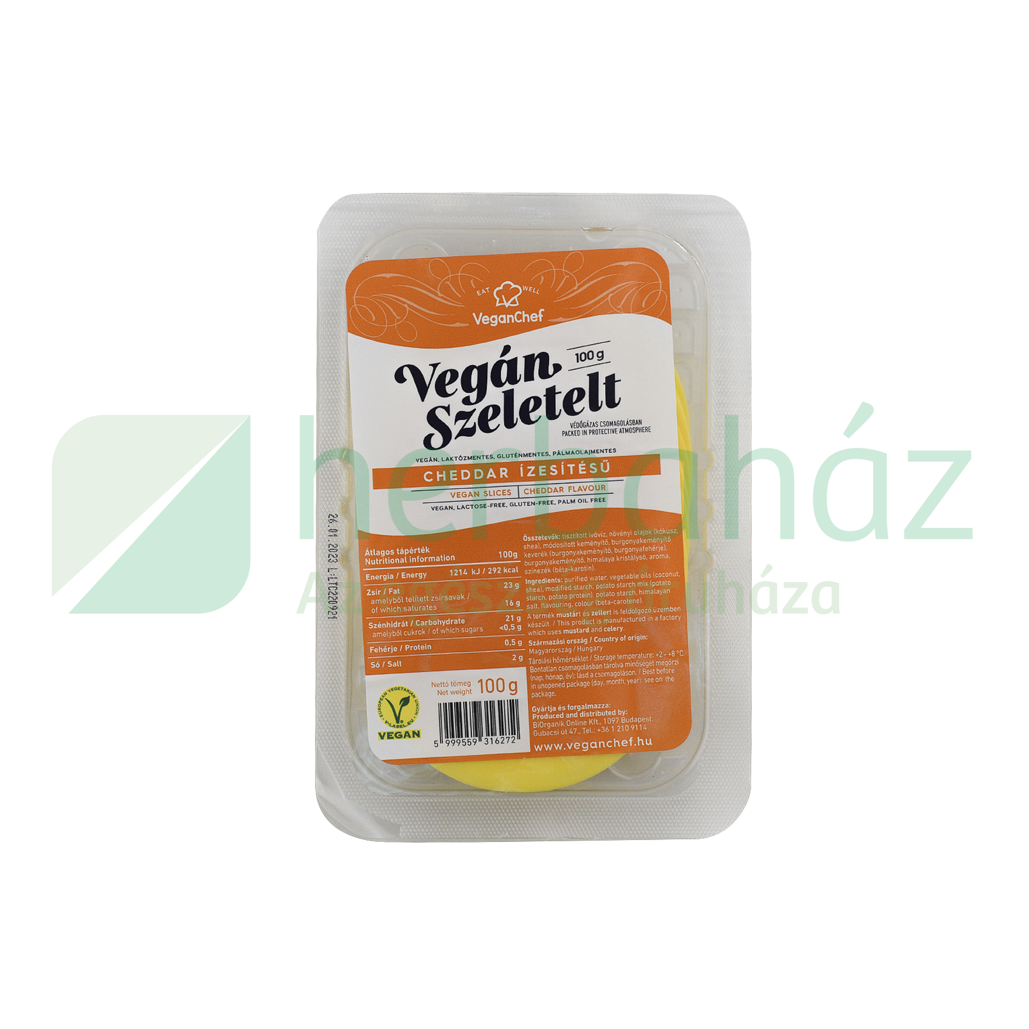 VEGANCHEF VEGÁN SZELETELT CHEDDAR 100G [H]