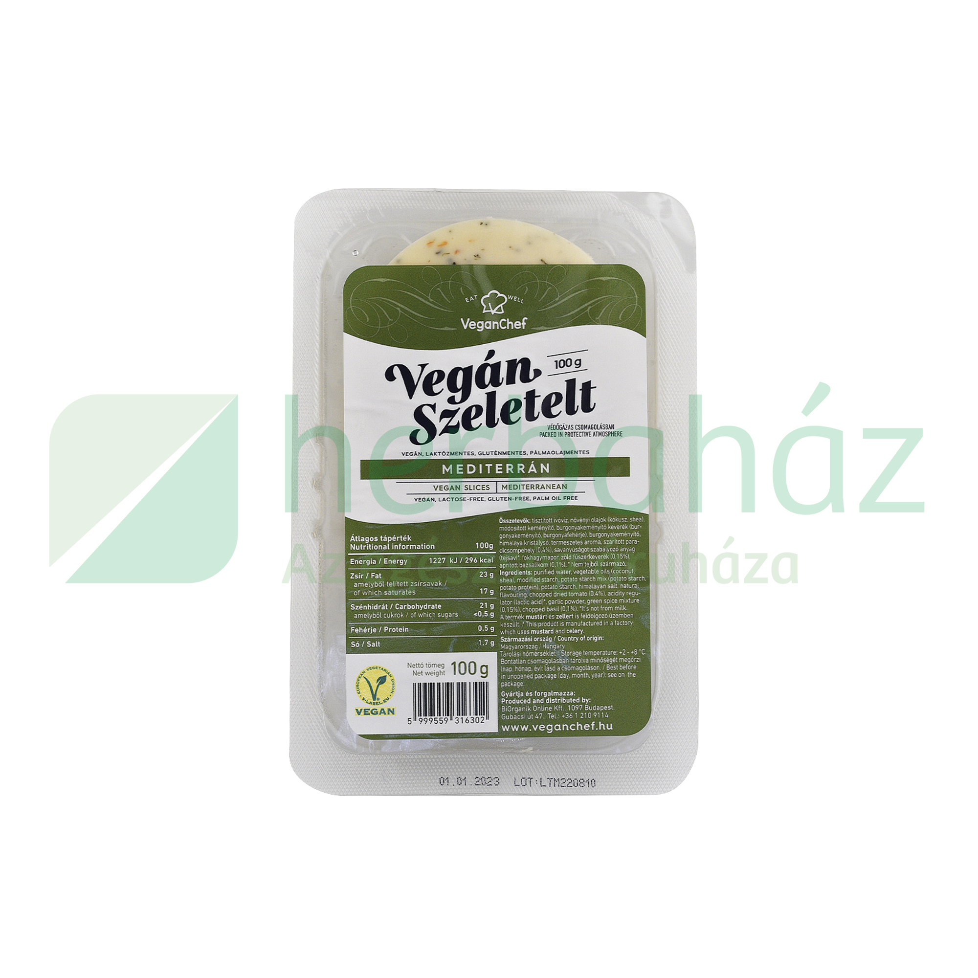 VEGANCHEF VEGÁN SZELETELT MEDITERRÁN 100G [H]