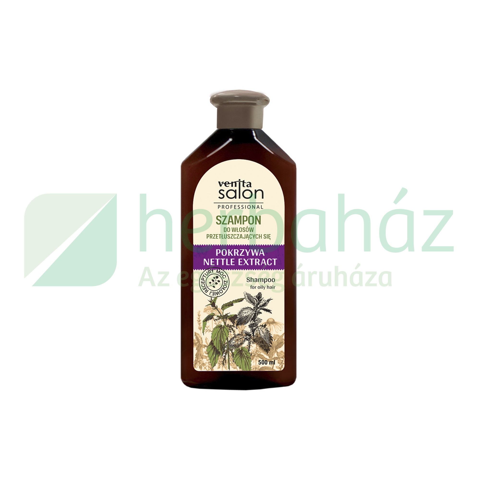 VENITA GYÓGYNÖVÉNYES HAJSAMPON CSALÁN KIVONATTAL ZSÍROS HAJRA 500ML