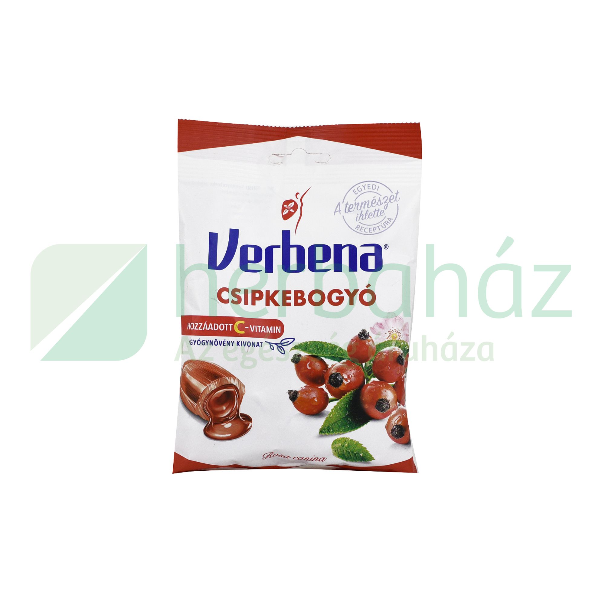 VERBENA GYÓGYNÖVÉNYES CUKORKA CSIPKEBOGYÓ 60G