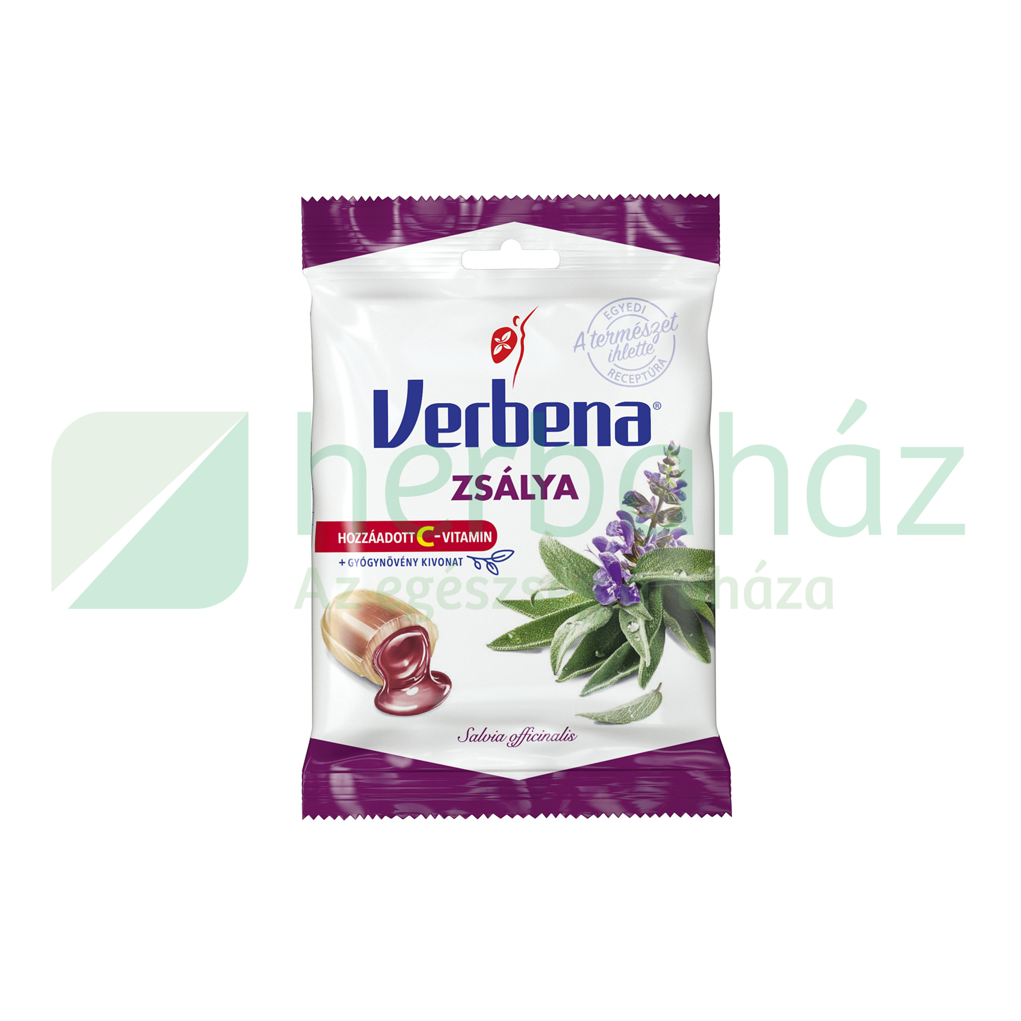 VERBENA GYÓGYNÖVÉNYES CUKORKA ZSÁLYA 60G