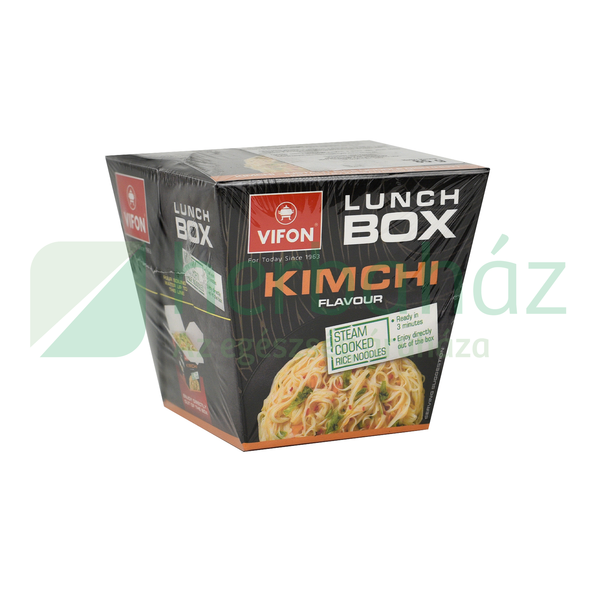 VIFON LUNCH BOX KIM CHI KOREAI  RIZSTÉSZTA ÉTEL DOBOZBAN (CSÍPŐS) 85G