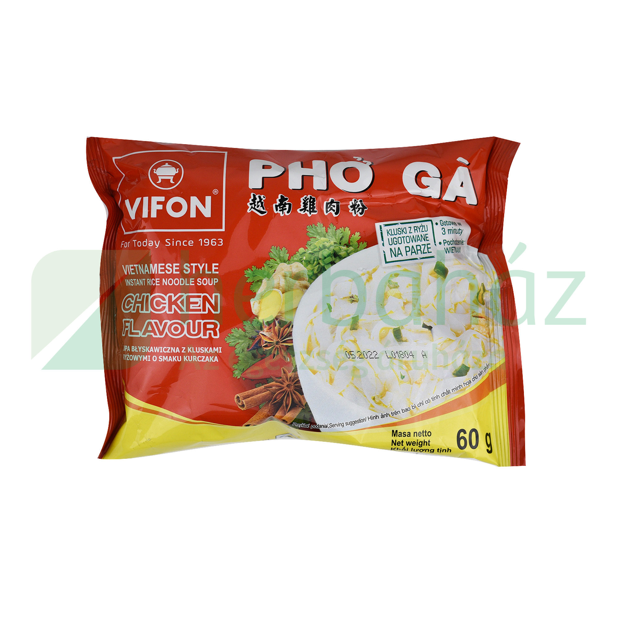 VIFON PHO GA CSIRKEHÚS ÍZESÍTÉSŰ VIETNÁMI INSTANT TÉSZTÁS LEVES 60G