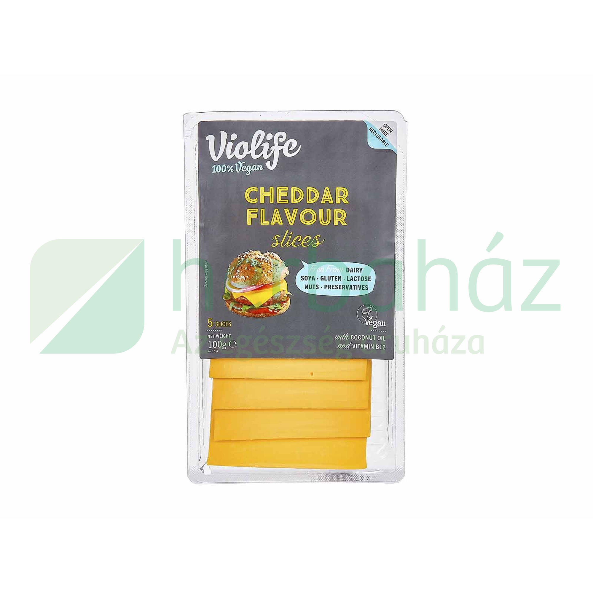 VIOLIFE NÖVÉNYI CHEDDAR ÍZESÍTÉSŰ SZELETEK 100G[H]