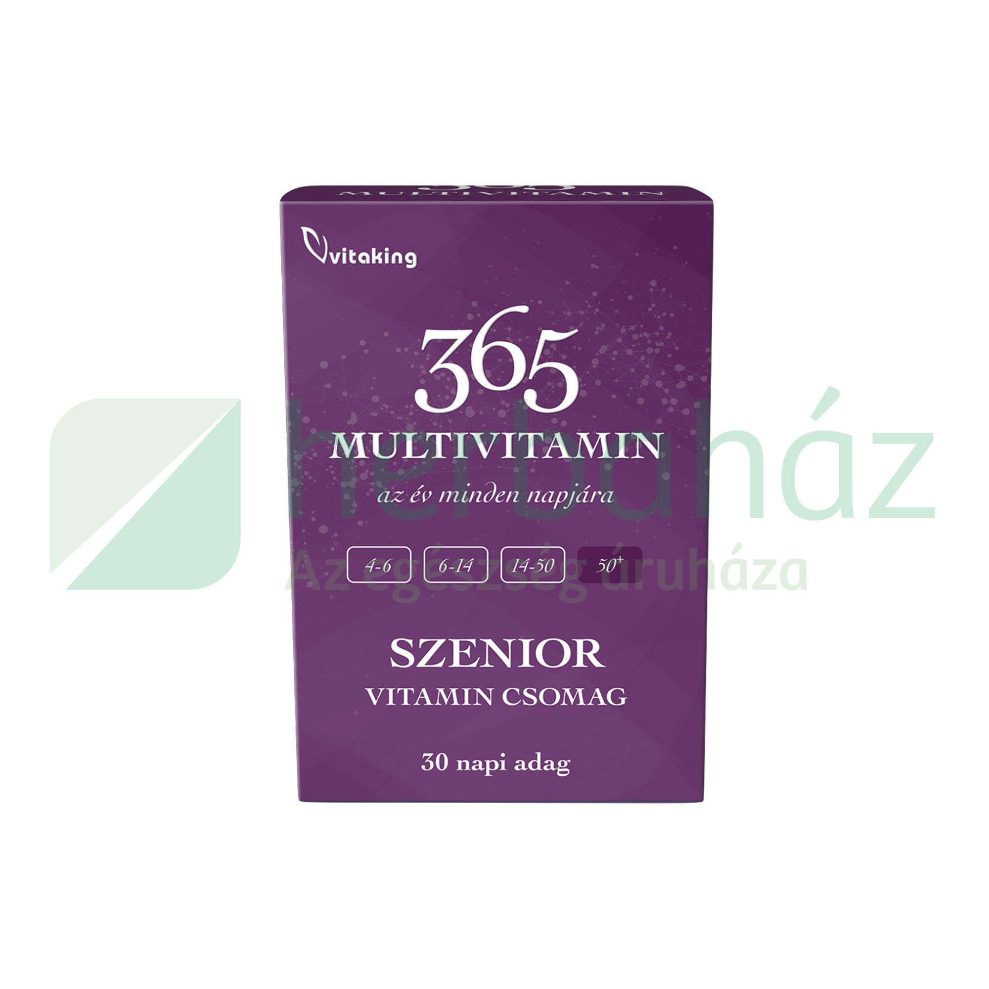 VITAKING 365 MULTIVITAMIN SZENIOR VITAMINCSOMAG 30DB