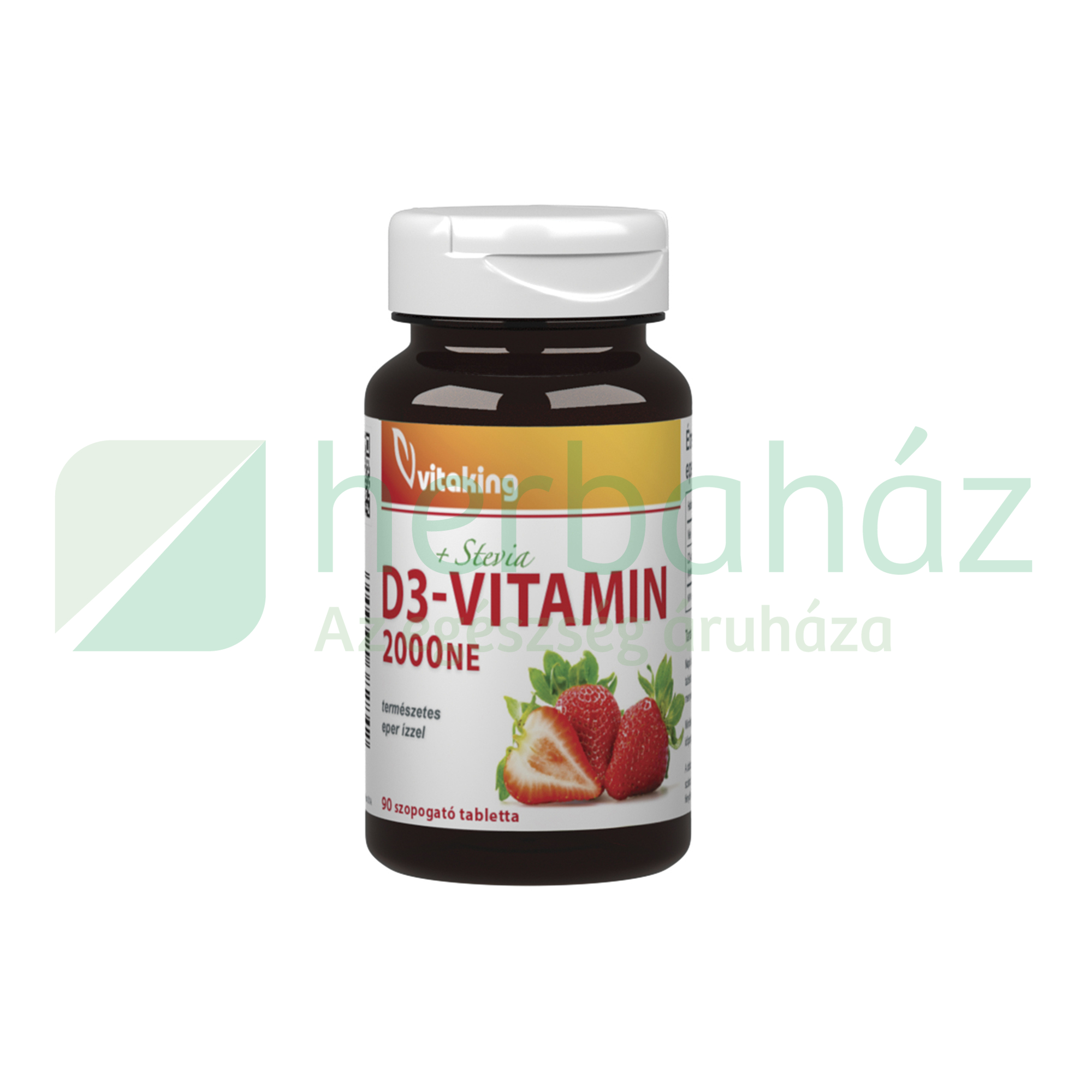VITAKING VITAMIN D3 2000IU SZOPOGATÓ TABLETTA EPER ÍZZEL 90DB