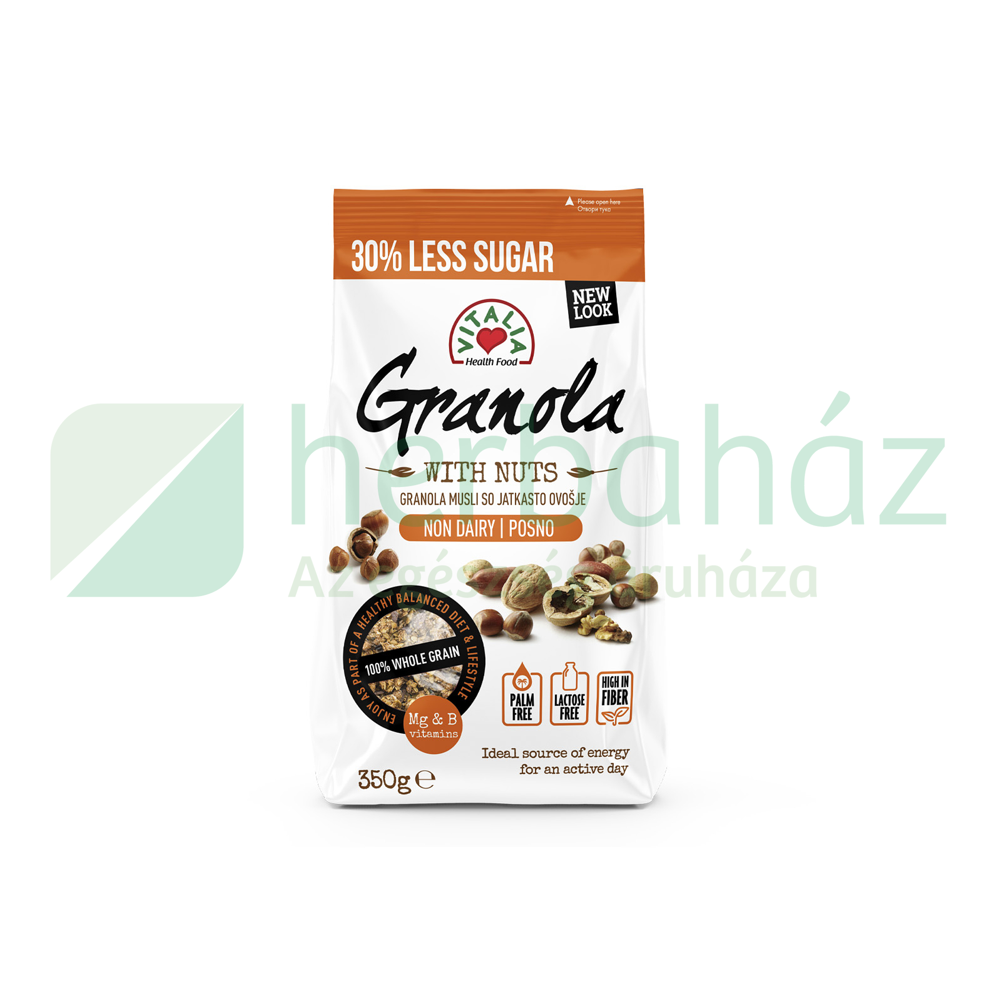 VITALIA GRANOLA DIÓFÉLÉKKEL HOZZÁADOTT VITAMINOKKAL 350G