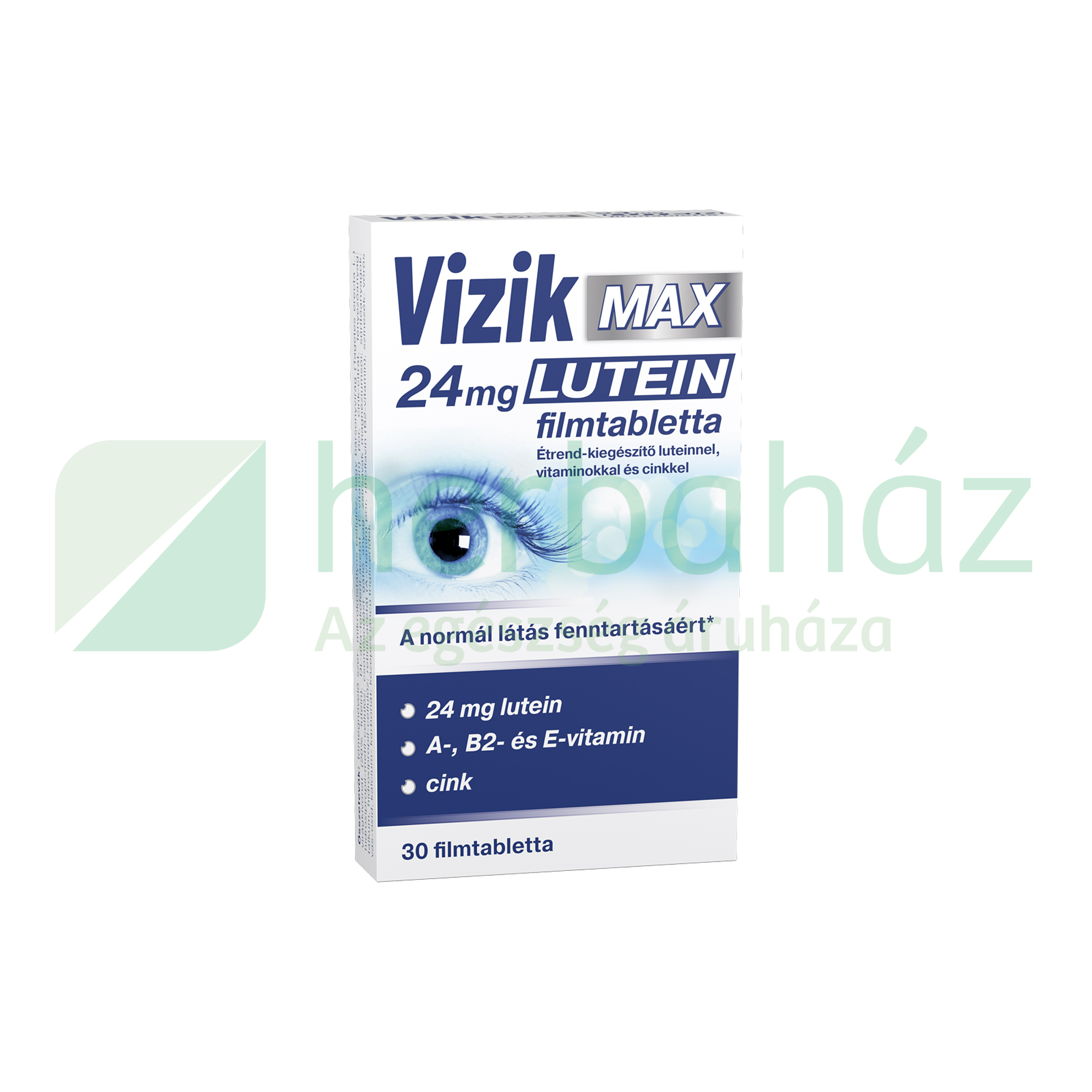 VIZIK MAX 24MG LUTEIN ÉTREND-KIEGÉSZÍTŐ VITAMINOKKAL ÉS CINKKEL FILMTABLETTA 30DB