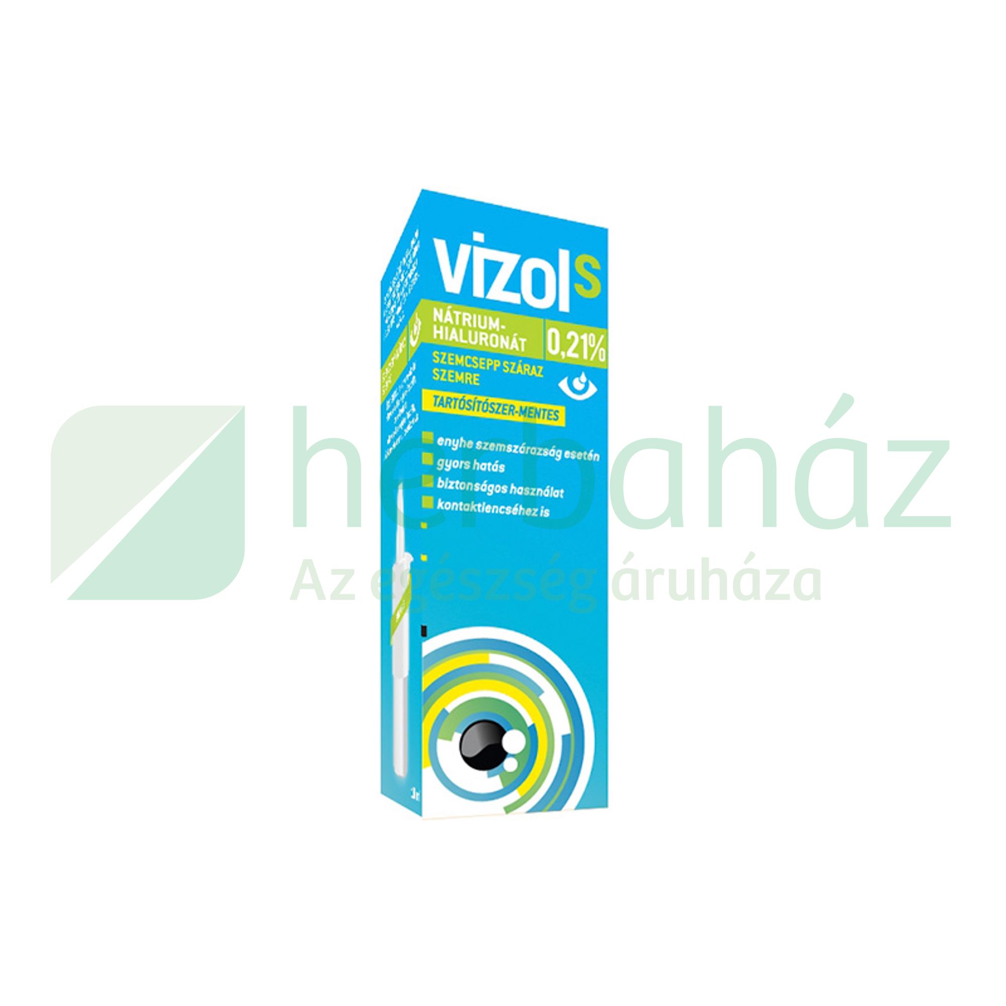 VIZOL S 0,21%  OLDATOS SZEMCSEPP SZÁRAZ SZEMRE 10ML