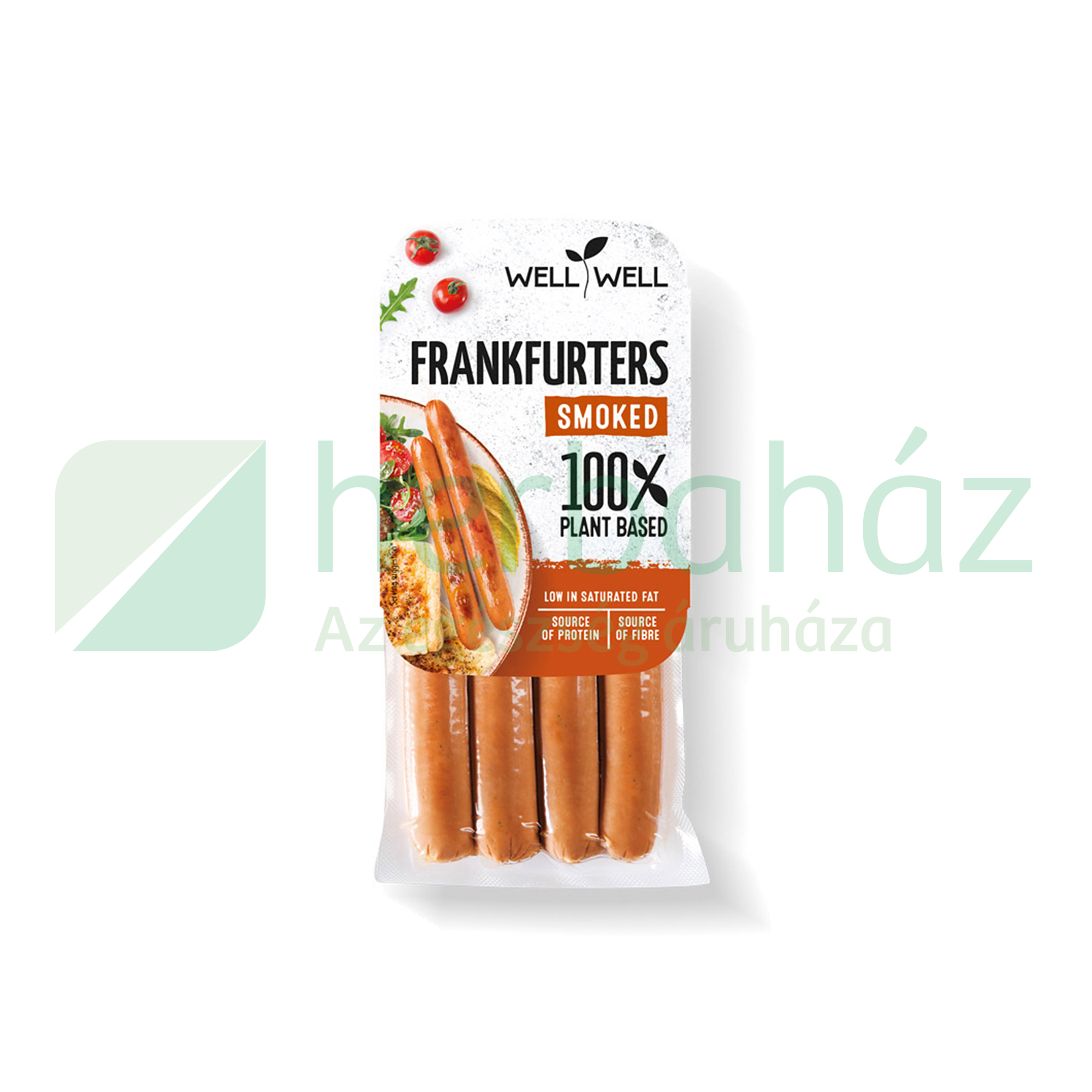 WELL WELL VEGÁN FRANKFURTI FÜSTÖLT NÉGYES 180G [H]