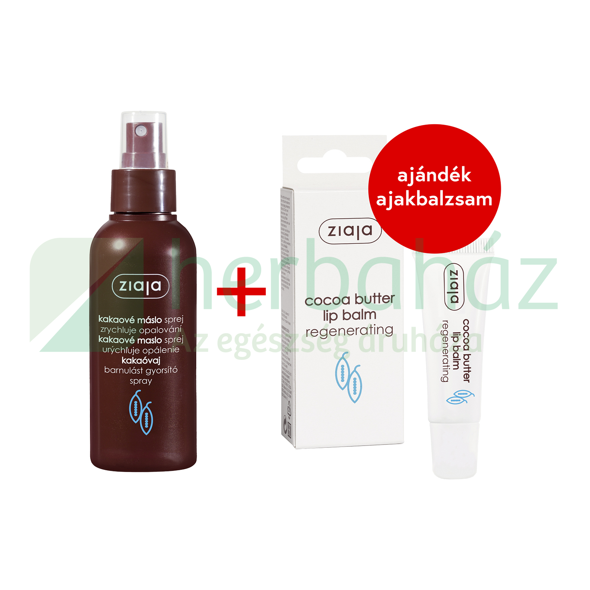 ZIAJA KAKAÓVAJ BARNULÁST GYORSÍTÓ SPRAY 100ML AJÁNDÉK KAKAÓVAJ AJAKBALZSAM (10ML) 1DB