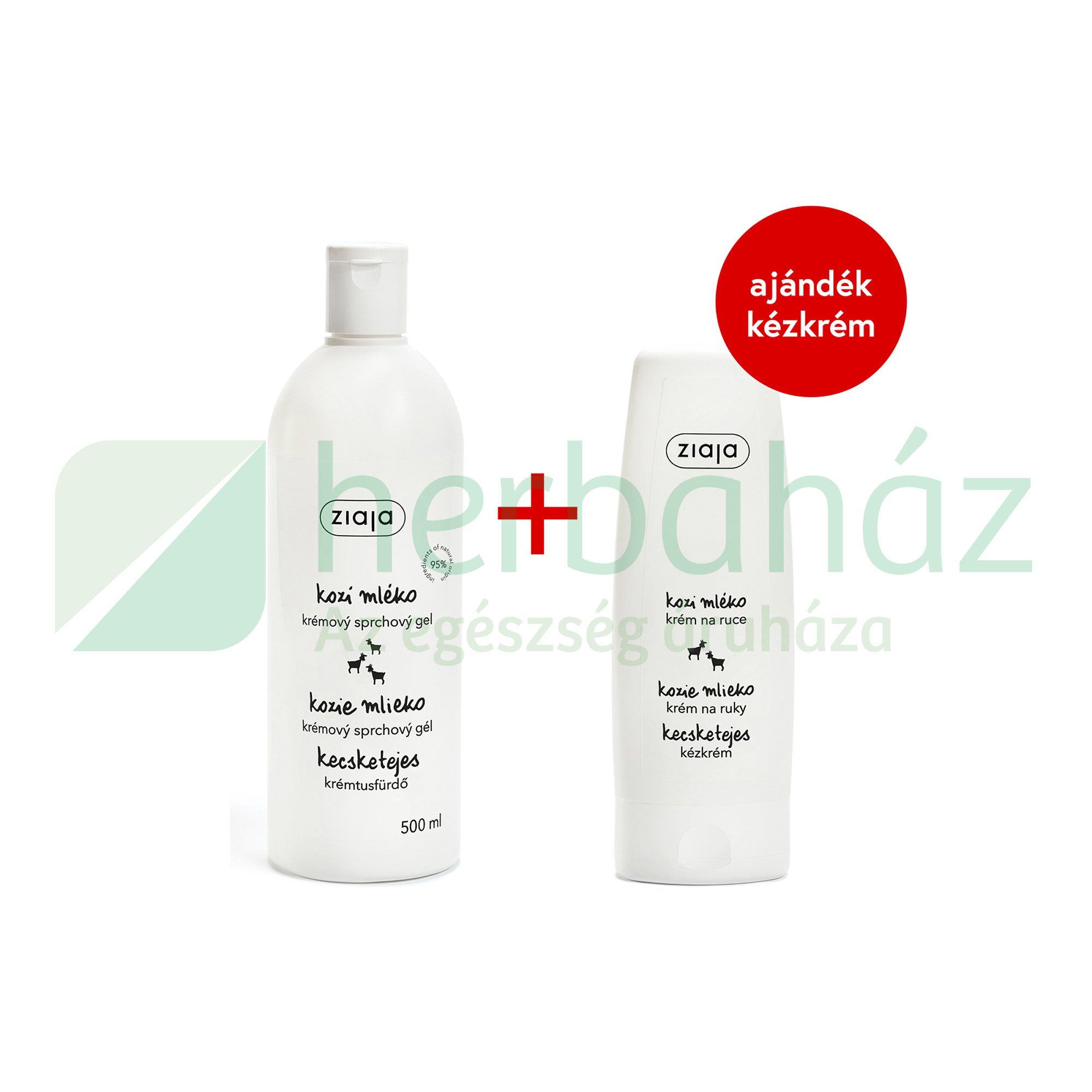 ZIAJA KECSKETEJES KRÉMTUSFÜRDŐ 500ML AJÁNDÉK ZIAJA KECSKETEJES KÉZKRÉM (80ML) 1DB