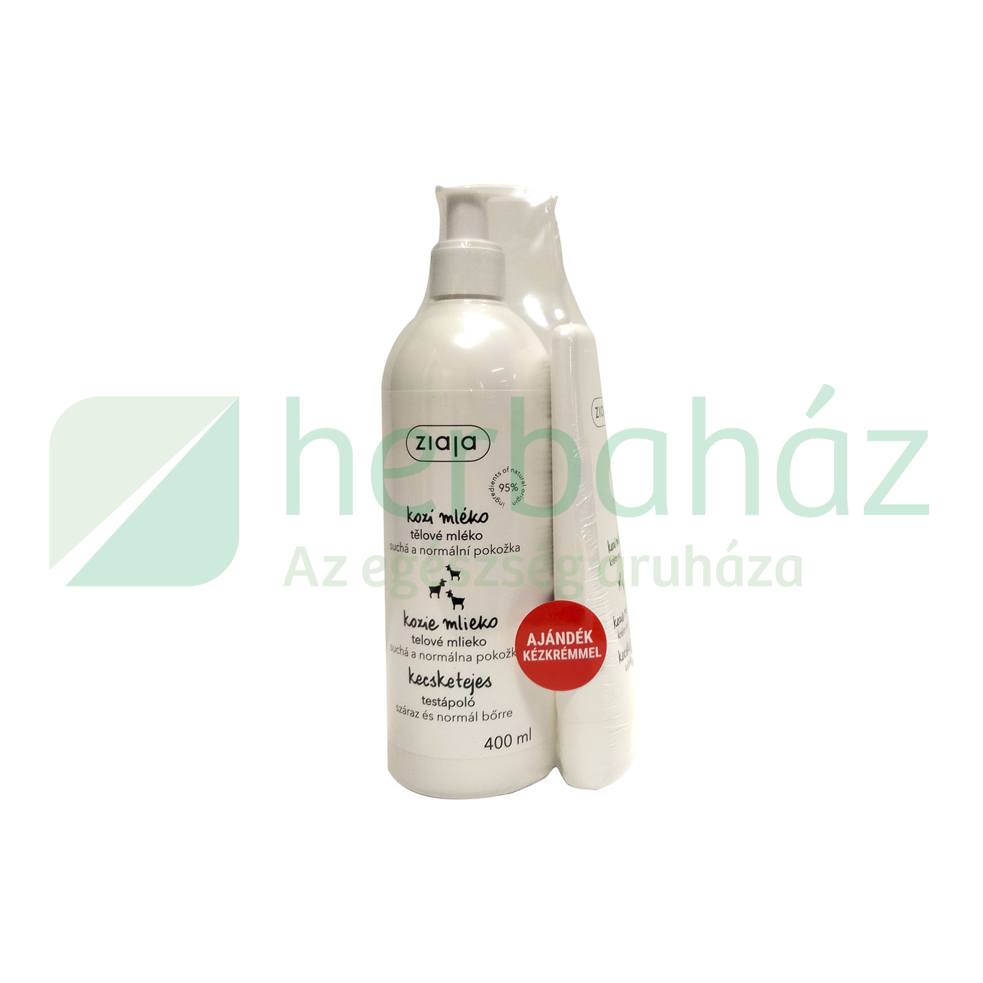 ZIAJA KECSKETEJES TESTÁPOLÓ 400ML AJÁNDÉK KÉZKRÉMMEL 80ML 1DB