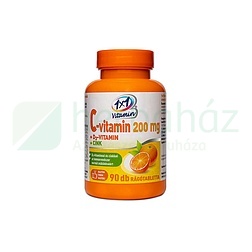 1X1 VITADAY RÁGÓTABLETTA C-VITAMIN 200MG+D3+CINK 90DB