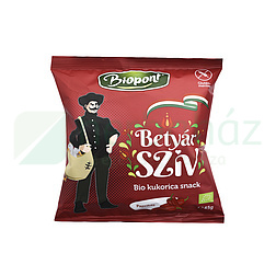 BIO BIOPONT GLUTÉNMENTES BETYÁR SZÍV KUKORICA SNACK PAPRIKÁS ÍZŰ 45G