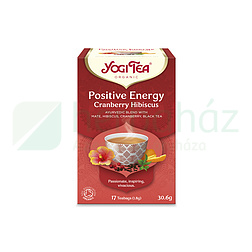 BIO YOGI TEA POZITÍV ENERGIA TŐZEGÁFONYÁVAL ÉS HIBISZKUSSZAL 17DB