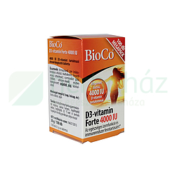 BioCo D3-vitamin Forte IU tabletta db mindössze Ft-ért az Egészségboltban!