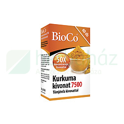 BIOCO KURKUMA KIVONAT 7500 TÖMJÉNFA KIVONATTAL KAPSZULA 60DB