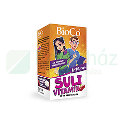 BIOCO SULI VITAMIN 6-14 ÉVESEKNEK CSERESZNYE ÍZŰ RÁGÓTABLETTA 90DB