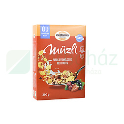 CERBONA PIROS GYÜMÖLCSÖS MÜZLI 200G