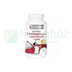 DAMONA C-VITAMIN 1000MG RETARD+D3 VITAMIN +CINK TABLETTA 100DB