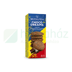 GLUTÉNMENTES BEZGLUTEN KAKAÓS KEKSZ CSOKOLÁDÉ DARABOKKAL, HOZZÁADOTT CUKOR NÉLKÜL 110G