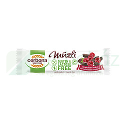 GLUTÉNMENTES CERBONA ÉTCSOKIS MÁLNÁS MÜZLI SZELET 35G