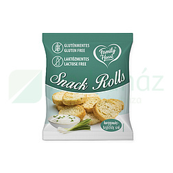 GLUTÉNMENTES FAMILY HEART SNACK ROLLS HAGYMÁS-TEJFÖLÖS ÍZŰ LAKTÓZMENTES 40G