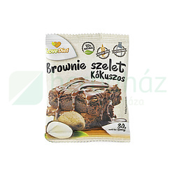 GLUTÉNMENTES LOVE DIET BROWNIE SZELET KÓKUSZOS LAKTÓZMENTES 30G