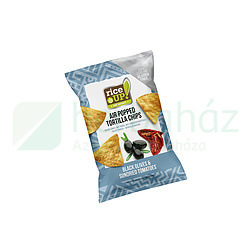 GLUTÉNMENTES RICE UP TORTILLA CHIPS FEKETE OLIVABOGYÓ ÉS PARADICSOM ÍZŰ 60G