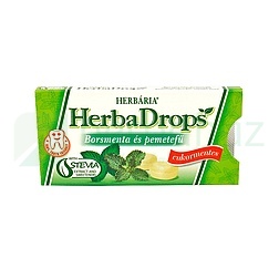 HERBADROPS BORSMENTA ÉS PEMETEFŰ ÍZŰ CUKORKA 8DB