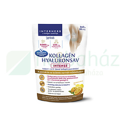 INTERHERB KOLLAGÉN&HYALURONSAV PORC-ÍZÜLET ITALPOR INTENSE NÁDCUKORRAL NARANCS ÍZŰ 360G