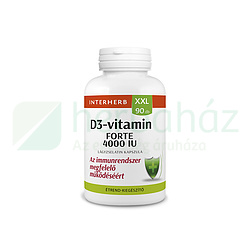 INTERHERB XXL D3-VITAMIN FORTE 4000 IU KAPSZULA 90DB