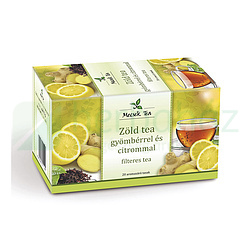 MECSEK TEA GYÖMBÉR-CITROM ÍZŰ ZÖLD TEA FILTERES  20DB