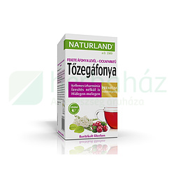 NATURLAND PRÉMIUM TŐZEGÁFONYA FEKETE ÁFONYA LEVÉL CICKAFARKFŰ TEA 20DB