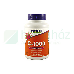 NOW VITAMIN C-1000MG + CSIPKEBOGYÓ TABLETTA 100DB
