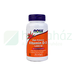 NOW VITAMIN D-3 1000NE LÁGYZSELATIN KAPSZULA 180DB