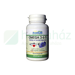 NUTRILAB OMEGA 3-6-9 HALOLAJ ÉS LENOLAJ ÉTREND-KIEGÉSZÍTŐ KAPSZULA 60DB