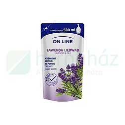 ON LINE FOLYÉKONY KRÉMSZAPPAN UTÁNTÖLTŐ LEVENDULA & SELYEM 500ML