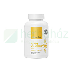 USA MEDICAL K2 + D3 + C-VITAMIN + KALCIUM BIOPERINENNEL KAPSZULA 60DB