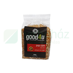 VEGAN GOOD4U MINDENNAPI FINOMSÁGOK POPCORN, PATTOGTATNI VALÓ 500G